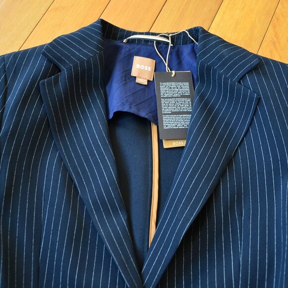 BOSS Jocalua Pinstripe Blazer Size 0 - Picture 7 of 16